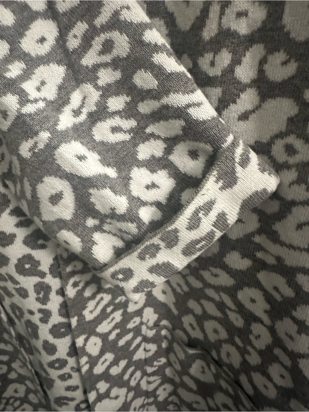 Ruby Rd. Gray & White Leopard Open-Front Cardigan - Picture 3 of 5